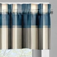 thumbnail image 5 of Ambesonne Farmhouse Valance & Curtain 3 Pcs Set, Tartan Rooster and Barn, 55"x24", Slate Blue Orange Green, 5 of 7