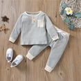 thumbnail image 3 of 2 Tone Ribbed Knitted Tracksuit Set, 3 of 8