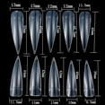 thumbnail image 2 of 500-1000Pcs False Nail Tips Girls Long Stiletto Pointy French Coffin Nails, 2 of 3