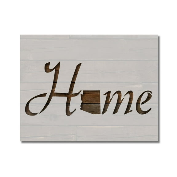 Arizona State Stencil Home Love Template Reusable 8.5 x 11 for Painting on Walls, Wood, Etc. By Stencilville
