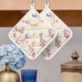 thumbnail image 2 of Cherry Blossoms Plant Pot Holders for Kitchen Heatproof Potholder, 3 Pack Pink Floral Butterfly Leaves Hot Pads Multipurpose Oven Pads Cloth Potholders Trivet for Cooking Baking, 2 of 8