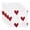 WHITE/RED HEART, variant on PurpleEssences Printed Cloth Napkins Set of 4, 18x18 inches, Dinner Table Decorative - Valentine's Day - White with Red Heart