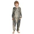 thumbnail image 2 of BZSMCE Unisex One-piece Pajama Cotton Sleepwear Phantom White Tiger Printed, 2 of 8