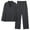 Black, variant on Uaswgudfs ​Pajama Set for Women Notch Collared Long Sleeve - Stretchy Fabric & Relaxed Straight-Leg Pants
