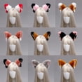 thumbnail image 3 of RV Diadema con orejas de gato de animales peludos, tocado de gato, fiesta de Halloween, Cosplay, suave, color 8 Sailing Electrónica, 3 of 3