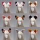 thumbnail image 3 of Diadema con orejas de gato de animales peludos, tocado de gato, fiesta de Halloween, Cosplay, suave, color 14, 3 of 3