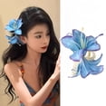 thumbnail image 6 of Yokua Eye Catching Flower Hair Clip Claw Elegant Floral Hair Accessories for Women, 6 of 11