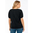 thumbnail image 2 of Roaman's Women's Plus Size Shirred Eyelet Button-Front Blouson Tunic, 2 of 3