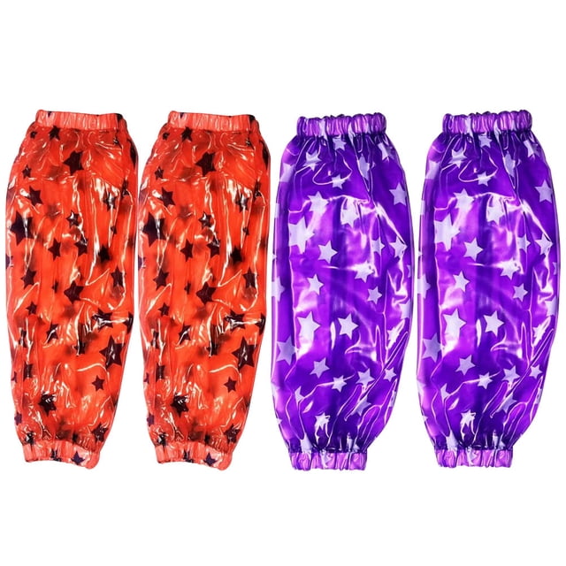2 Pairs Waterproof Oversleeve Star Pattern Cleaning Oversleeve PVC Antifouling Oilproof Arm Sleeve Protectors for Women Men (Random Pattern)