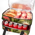 thumbnail image 5 of Cactus Double Layered Insulated Refrigerated Lunch Bag with Two Compartments, Large Capacity, Hand Carry - 7.1x11.4x16.1 Inches, 5 of 6