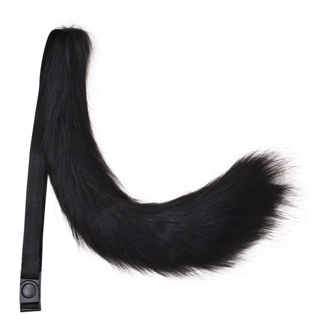 Cola de piel sintética para accesorios de disfraces de fiesta de Halloween cola de lobo de zorro de peluche