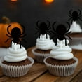 thumbnail image 6 of Sylvtty 12 Pcs Halloween Cupcake Toppers Black Spider Skull Bat White Ghost Cake Picks for Halloween Theme Birthday Party Supplies, 6 of 7