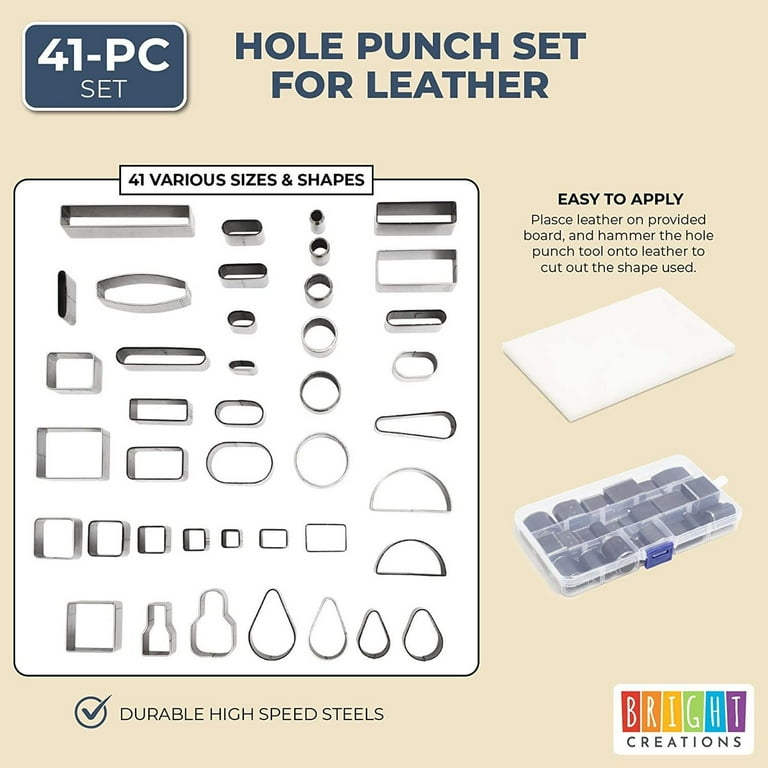 Hollow Hole Punch Set for Leather 41 Pieces Walmart