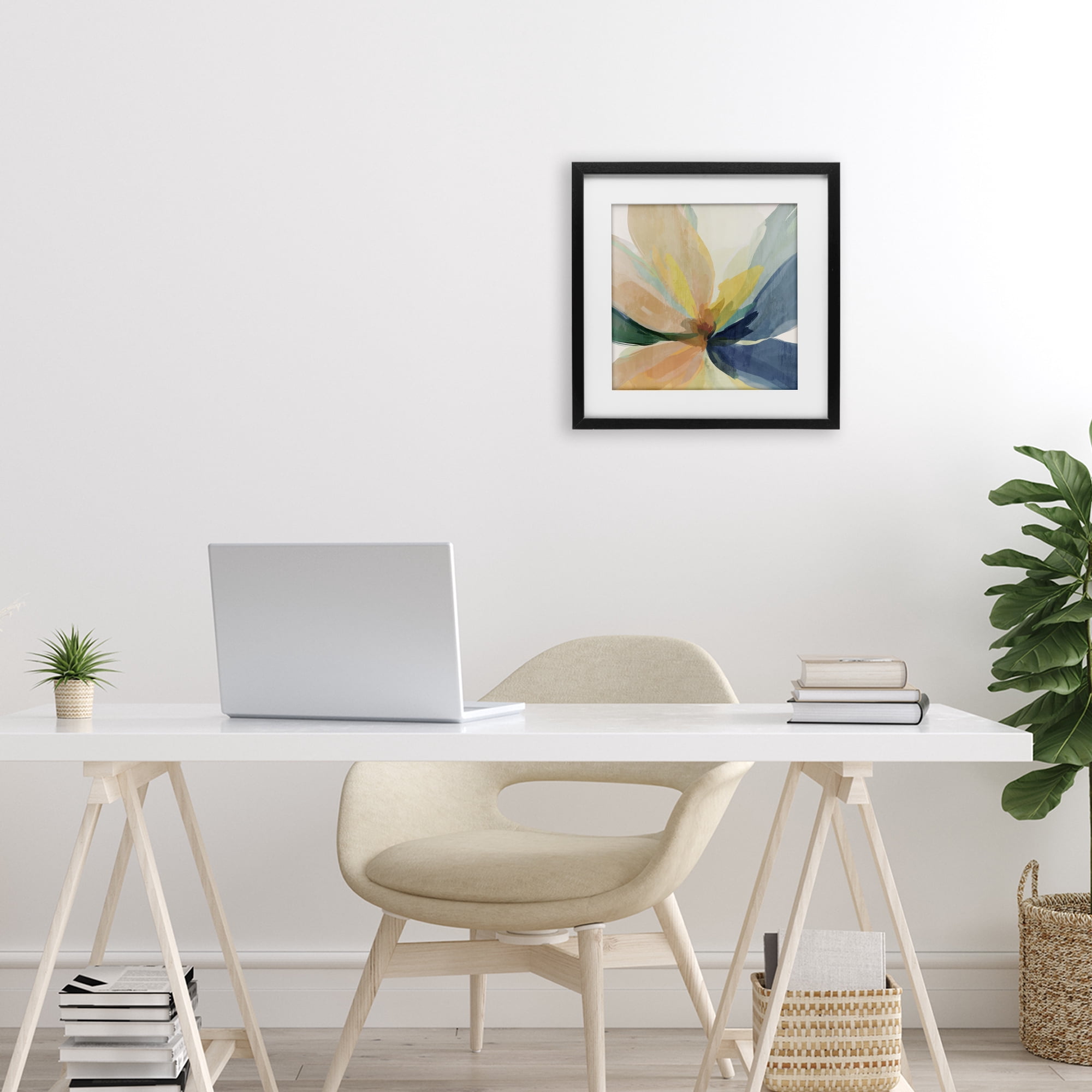 Stupell Industries Soft Harmonious Petals Black Framed Print Under Glass, design by Irena Orlov