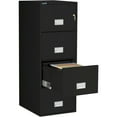thumbnail image 3 of Phoenix Safe Vertical 25 inch 4-Drawer Legal Fireproof File Cabinet with Key Lock, Water Seal, Black, LGL2W25B, 3 of 5