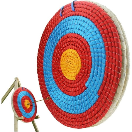 3 Layers 20 inch Traditional Solid Straw Archery Target 2.2 inch Thickness Hand-Made Arrows Target for Outdoor Shooting Practice