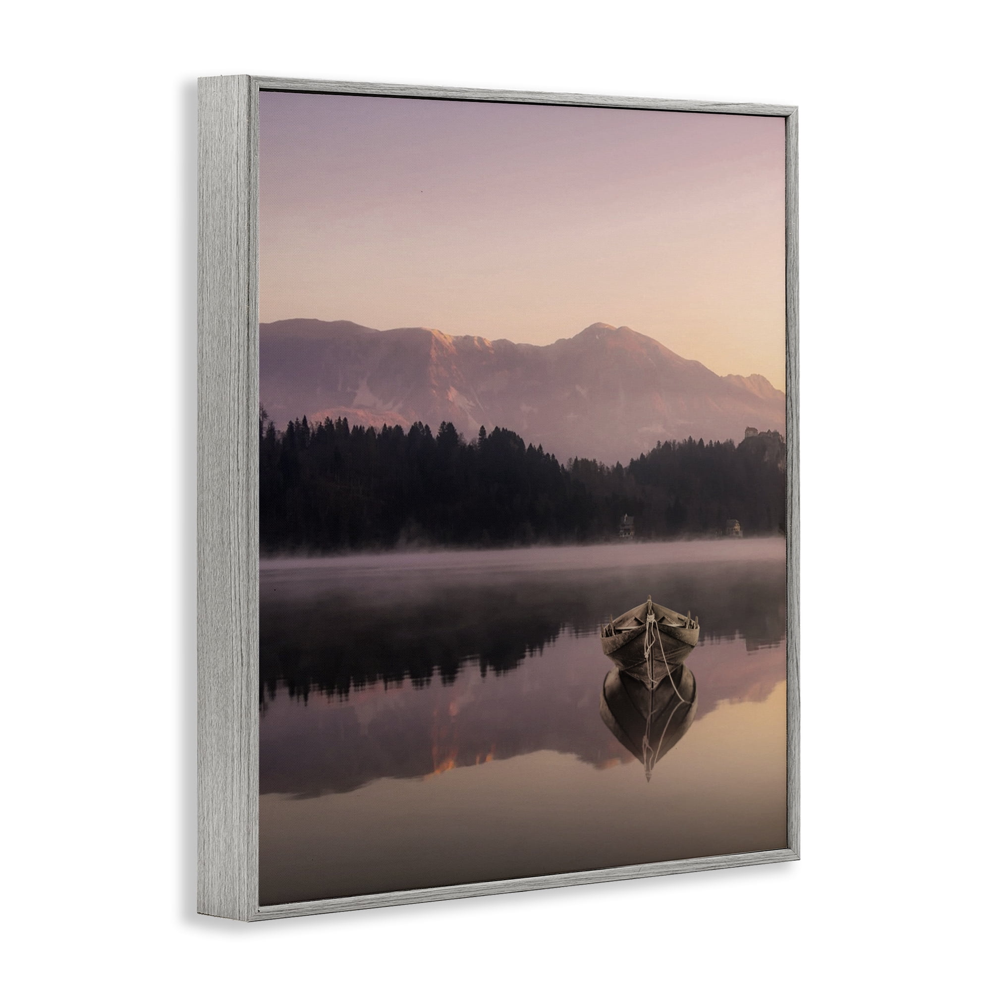Stupell Industries Tranquil Lake Sunsets Gray Framed Giclee Art, design by Marcus Prime