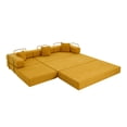 thumbnail image 2 of 108" Modular Sectional Sofa with L-Shape Chaise, Boneless Cloud Couch with Deep Seat, Sponge Compression Sofas No Assembly Required, Modern Sofa Fold-Out Sofa Bed, With Removable Backrest (Yellow), 2 of 11