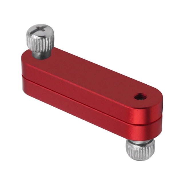 Mistaha Adjustable Steel Ruler Locator for Woodworking, Compact Scribing Tool with Stop Block, High Precision Positioning, Red Color, Aluminum Alloy, DIY Furniture Joint Connection, Portable Design,