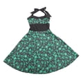 thumbnail image 1 of GAXIRE Vestido de moda con cuello redondo, cintura alta y escote cruzado, estampado de trébol para el Día de San Patricio, talla XXL (verde), 1 of 6