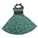 thumbnail image 1 of FELTECHELECTR Vestido de moda con cuello redondo, cintura alta y escote cruzado, estampado de trébol para el Día de San Patricio, talla XXL (verde), 1 of 6