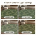 thumbnail image 7 of ODIKA 4'x6' Olive Green Concentric Oval Diamond Washable Area Rug Modern Abstract Spiral Motif Contemporary Non-Slip, Chair-Friendly, Flatwoven for Home Office, Under Desk, 7 of 7