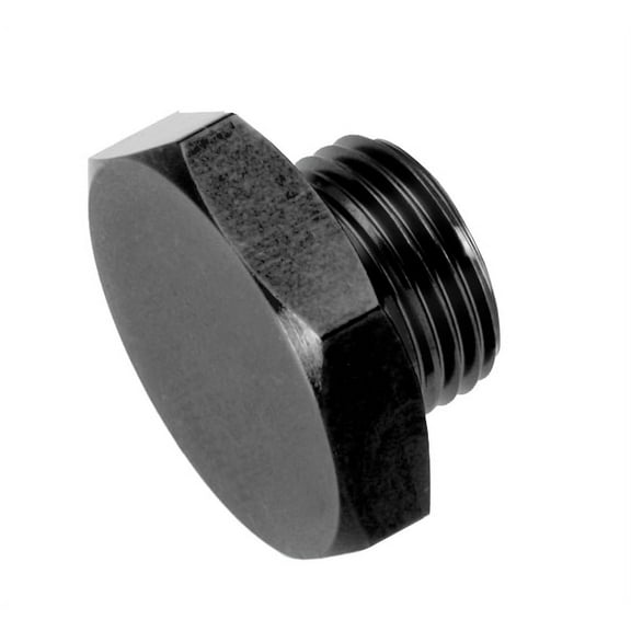 Red Horse -10 AN/JIC straight thread (o-ring) port plug - black 814-10-2