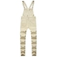 thumbnail image 3 of Men's Camo Denim Bib Overalls Suspenders Casual Slim Fit Rompers Trousers Skinny Jumpsuit with Pockets, 3 of 4