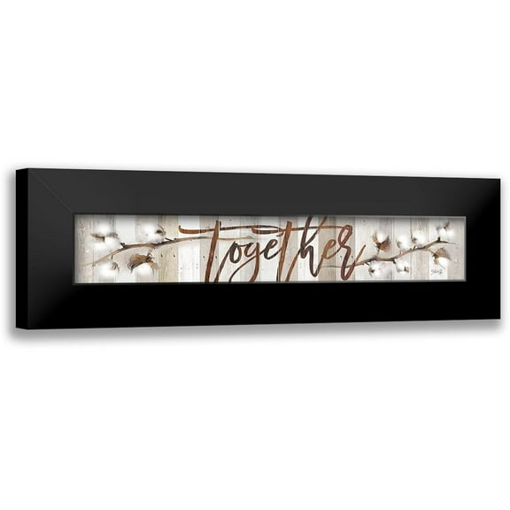 Rae, Marla 14x6 Black Modern Framed Museum Art Print Titled - Cotton Stems - Together
