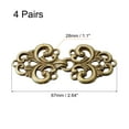 thumbnail image 2 of Cloak Clasp, 4 Pairs Vintage Flower Cape Clasps Sew on Hooks and Eyes Fasteners(Bronze), 2 of 6