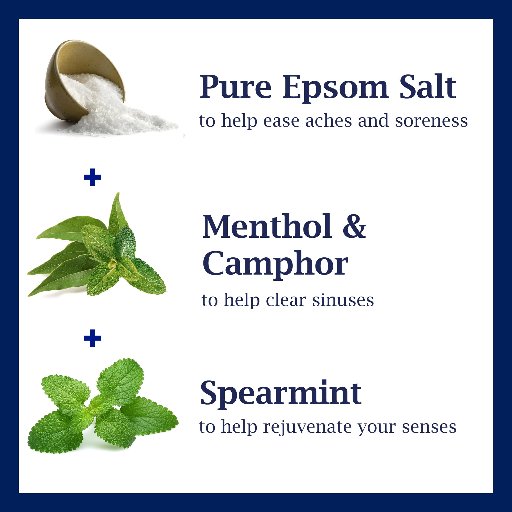 Dr Teal's Pure Epsom Salt Soak, Vapor Bath with Menthol, Camphor & Essential Oils, 2 lbs