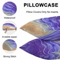 thumbnail image 5 of Throw Pillow Covers 18x18 Inch Set of 2, Purple Ombre Coastal Waterproof Outdoor Pillow Covers, Summer Nautical Beach Ocean Seaside Decorative Cushion Pillowcases for Couch, Sofa, Bed, Garden, Patio, 5 of 9