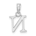 thumbnail image 4 of Diamond2Deal 14K Pendentif Initiale Lettre N en Or Blanc pour Femmes, 4 of 6