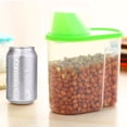 thumbnail image 2 of MOQIN Rice Storage Container, Airtight Dry Food Cereal Containers Storage with Pouring Spout Portable Handle -1.9L/2.5L - Pet Dog Cat Food Canister, BPA Free Clear Plastic Kitchen and Pantry Bin, 2 of 2