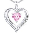 thumbnail image 1 of Collar de plata de ley 925 para mujer, collar de oro rosa y oro blanco, collar de piedra natal para mujer, joyería perfecta para el día de San Valentín, Navidad, cumpleaños, aniversario, esposa, 1 of 2