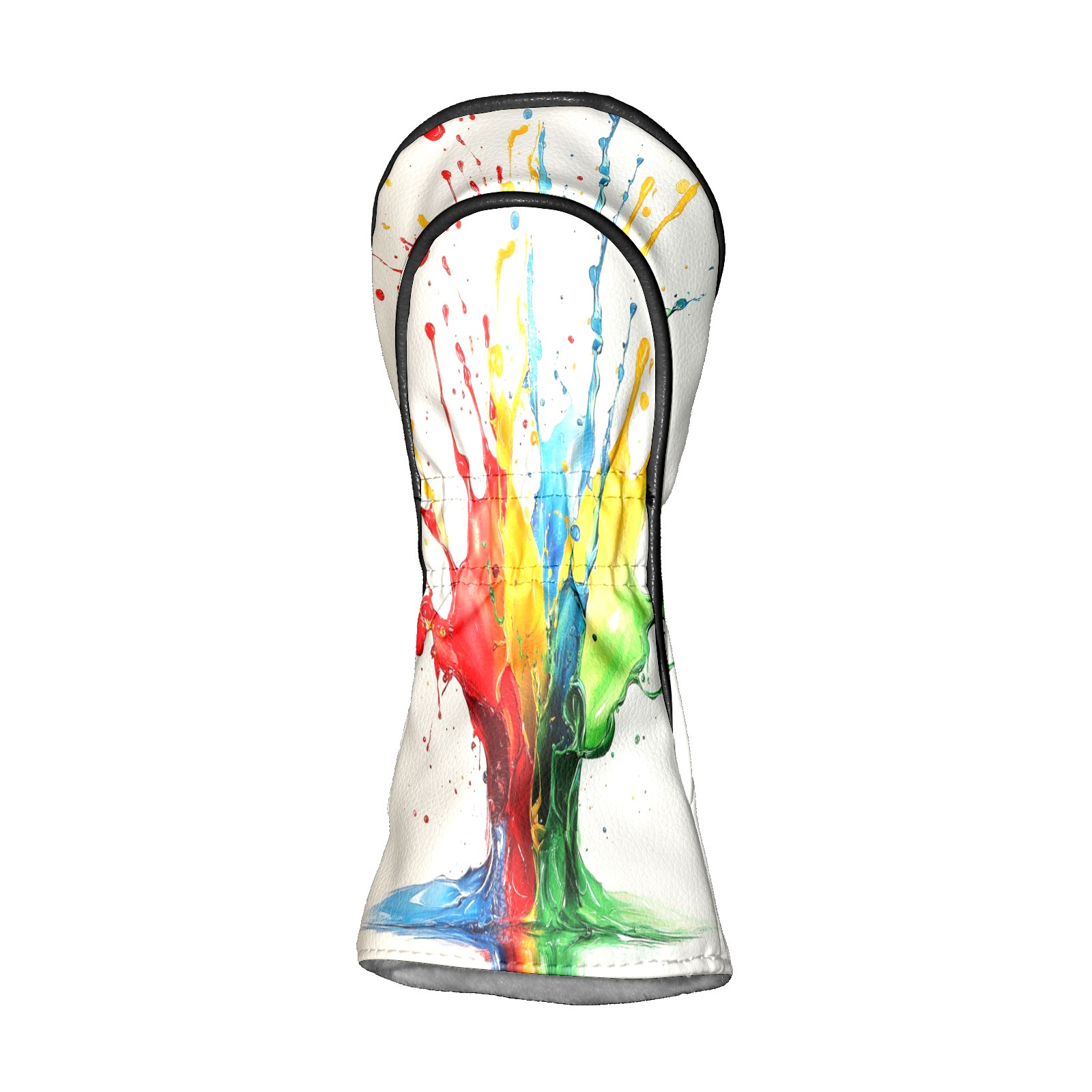 Golf Head Covers Pigment Tie-dye Design for Driver, Wood & Hybrid, Premium Waterproof PU Leather with Plush Lining, Unique Golf Gifts