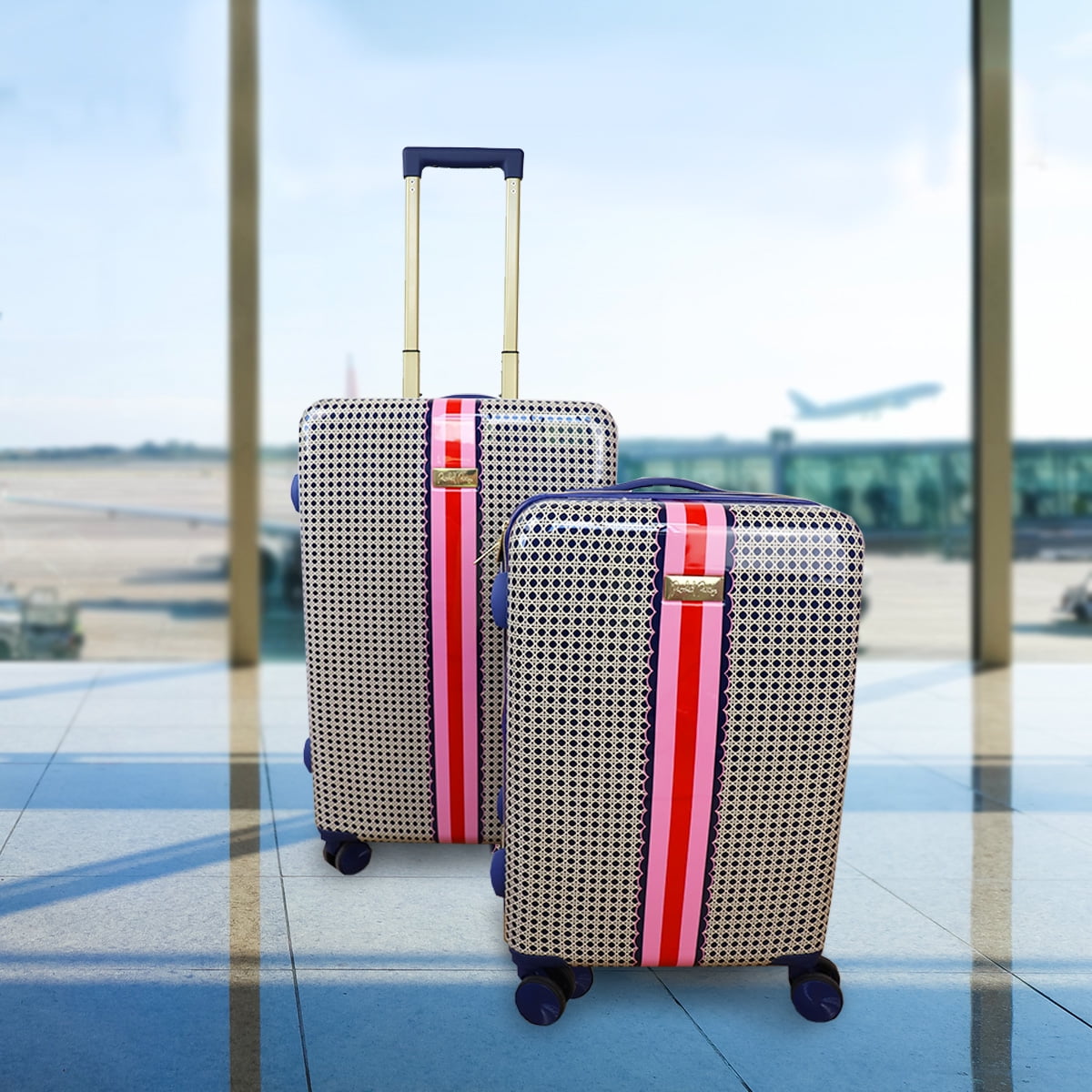 Packed Party "JET SET" 20 Inch Carry-on ABS Hardsided Luggage, Jet Set Print