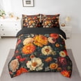 thumbnail image 2 of Homewish Orange Rustic Floral Bedding Comforter Set 7pcs, Retro Plant Botanical King Bedding Sets, Teens Adult Girl Women Reversible Bed Sheets, Breathable Home Decor, 2 of 7