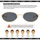 thumbnail image 4 of Gafas de Sol Retro Ovaladas SUNBSR con Montura Metálica Dorada UV400 para Mujer/Hombre, 4 of 8