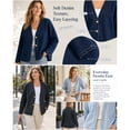 thumbnail image 3 of Sentuca Denim Jackets for Women Classic Button Front Breathable Stretch Jacket Relaxed Lightweight Casual Long Sleeve Cardigan Coats Light Blue L, 3 of 7
