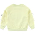 thumbnail image 4 of Peacolate 5-12Years Spring Fall Clothingsets Kid Little&Big Girls Pullover Long Sleeve T Shirt and Embroider Butterfly Jeans,Yellow,10-12Years, 4 of 5