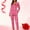Hot Pink#1, variant on SERTG Womens Valentine Print Lapel Long Sleeve Pajama Set with Pockets Casual Spring Fall Homewear Two-Piece Outfit(Green,2XL)