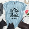 thumbnail image 2 of Don't Look At Me Medusa Shirt, Unisex Women's Men's Shirt, Medusa Shirt, Mythology Shirt, Heather Light Blue, Medium, 2 of 6