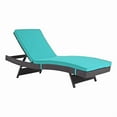 thumbnail image 2 of Modway Convene Aluminum and Rattan Patio Chaise in Espresso/Turquoise, 2 of 5