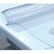 Soft Glass Solid Transparent Waterproof PVC Protector/PVC Pad for Desk, Table, Lab Bench, Marble, Wood Floor Sofa Glass DIY
