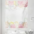 thumbnail image 1 of Rose Tapestry, Tender Graceful Spring Themed Borders Floral Frame with Abstract Silhouette of Roses, Fabric Wall Hanging Decor for Bedroom Living Room Dorm, 5 Sizes, Multicolor, by Ambesonne, 1 of 1