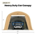 thumbnail image 6 of VENTOPYR 13'x20'Heavy-Duty Carport ,Portable Outdoor Canopy Garage with Waterproof PE Roof and Steel Frame, 6 of 8