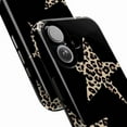 thumbnail image 2 of Black Leopard Print Stars iPhone Case, Slim Protective Cover for iPhone 16 15 14 13 12 Pro Max Mini, 2 of 6
