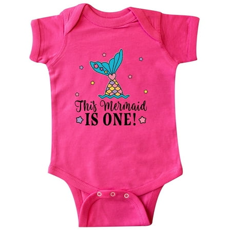 

Inktastic Mermaid 1st Birthday 1 Year Old Gift Baby Girl Bodysuit