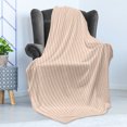 thumbnail image 4 of Pink Soft Flannel Fleece Throw Blanket, Country Life Theme Vintage Old House Romantic with Bold Stripes Artwork, Cozy Plush for Indoor and Outdoor Use, 50" x 70", Pale Salmon and White, by Ambesonne, 4 of 5